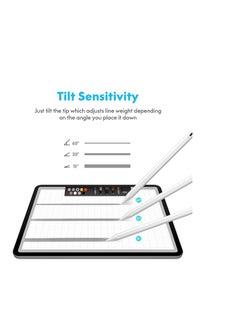 ماركة غير محددة قلم ستايلس لشاشات اللمس التي تعمل بنظام اندرويد للتابلت متوافق مع سامسونج هواوي تابلت موبايل سعوي طرفين بديلين خاصية رفض راحة اليد ابيض  - Image 3