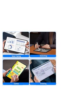 ماركة غير محددة قلم ستايلس لشاشات اللمس التي تعمل بنظام اندرويد للتابلت متوافق مع سامسونج هواوي تابلت موبايل سعوي طرفين بديلين خاصية رفض راحة اليد ابيض  - Image 4