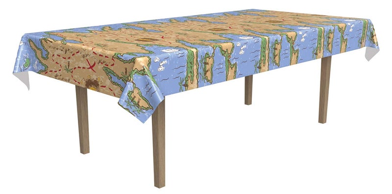 Beistle Treasure Map Plastic Rectangular Tablecover - Image 2