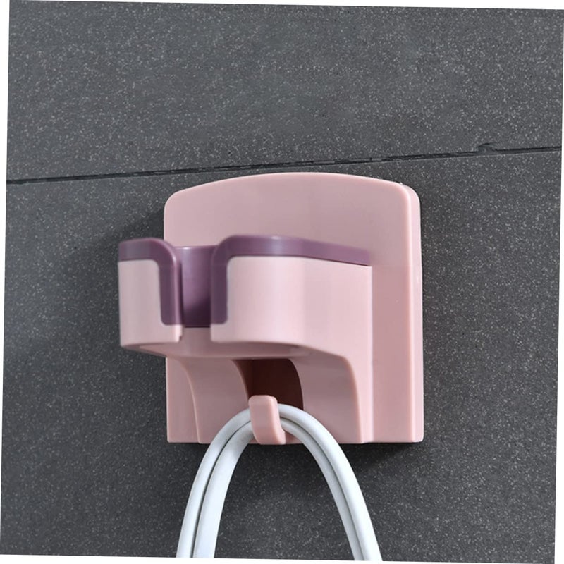 Wall Mounted Hair Dryer Holder Space Saving Bathroom Storage Rack White - Image 5
