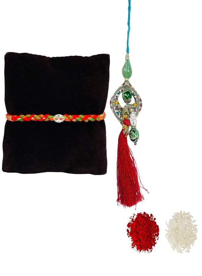Evisha Tibetian Bhabhi Rakhi Lumba Chuda Hanging Rakhi For Brother And Bhabhi | Rakhi Combo-64-Kada 25 | rakhi || rakhi set || rakhi for brother || rakhi for brother and bhabhi - Image 1