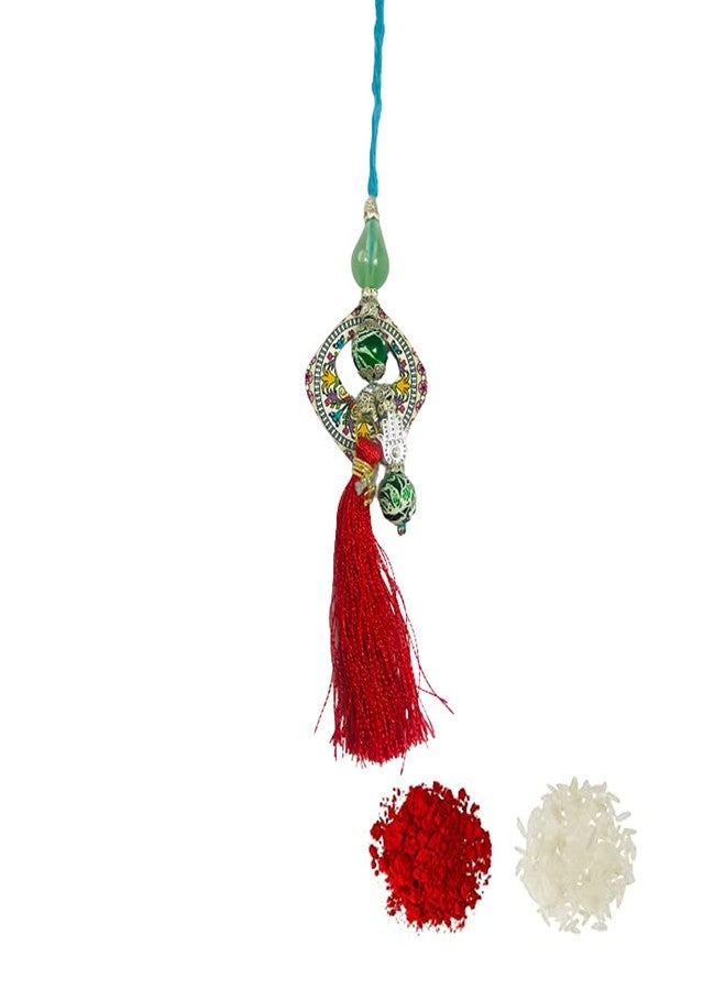 Evisha Tibetian Bhabhi Rakhi Lumba Chuda Hanging Rakhi For Brother And Bhabhi | Rakhi Combo-64-Kada 25 | rakhi || rakhi set || rakhi for brother || rakhi for brother and bhabhi - Image 3