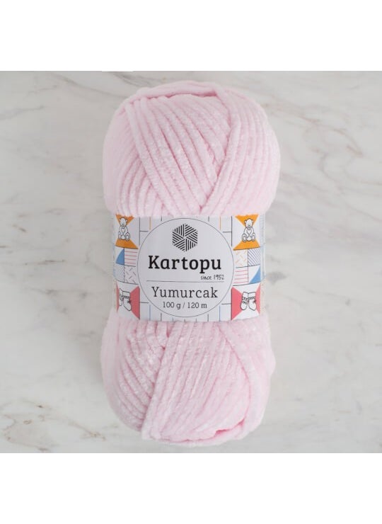Kartopu Snowball Yumurcak K1562 5 Pieces Velvet Rope Dust Pink 