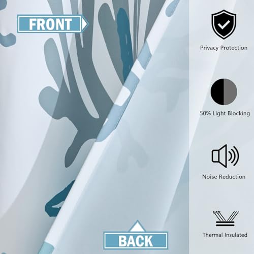 Tritard Coastal Window Curtains Grommet Drapes Nautical Beach Themed Thermal Insulating 50% Light Blocking Privacy Curtain for Living Room, Bedroom 2 Panels Set, 52x84 Inches - Image 4