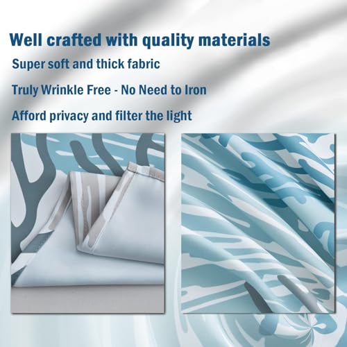 Tritard Coastal Window Curtains Grommet Drapes Nautical Beach Themed Thermal Insulating 50% Light Blocking Privacy Curtain for Living Room, Bedroom 2 Panels Set, 52x84 Inches - Image 5