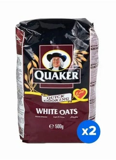 Quaker Quick Cooking White Oats, Pack Of 2, 500g 
