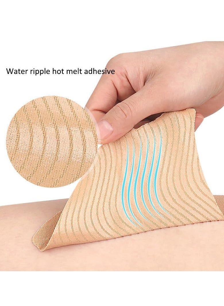 Fanski Thigh Inner Anti Chafing Stickers, 10 PCS Ultra-Thin Thigh Anti Friction Pads, Disposable Self Adhesive Thigh Chafing Rub Prevention Tape Patches, Breathable Elastic Thigh Lift Skin Tape for Body Legs - Image 4