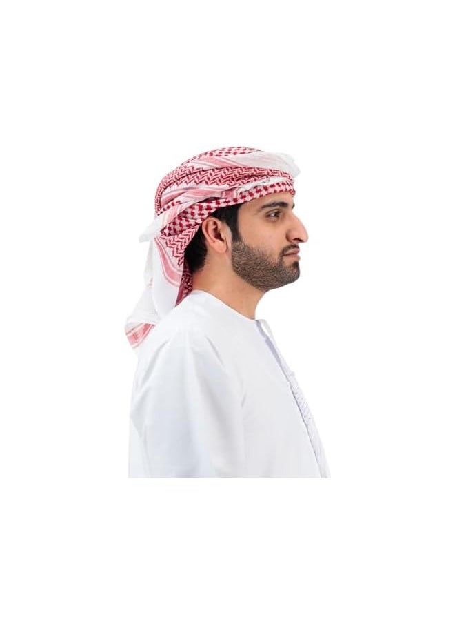 PROMASS Arab Style Shemagh Wrap, Keffiyeh Middle East Desert Scarf, Men’s Arabic Scarves, Neck & Face Headwear Arabian Costume Accessories Cultural Elegance Versatile Fashion  - Image 1