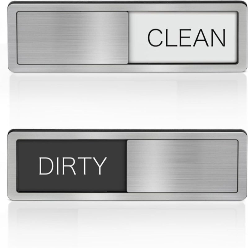 Dishwasher cleaning status magnetic sign  Silver - Image 1