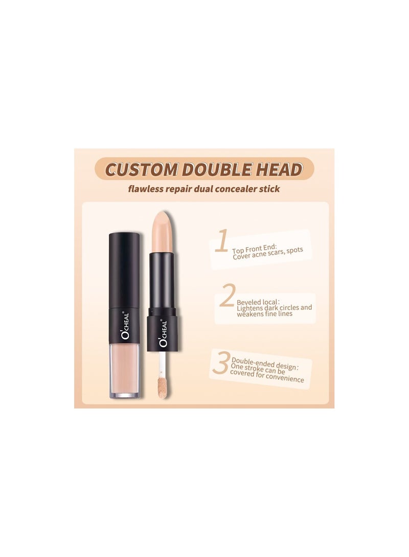 Mn Concealer Stick Dual End Concealer Contouring Stick Cream Contour Bronzer Sticks Waterproof Face Concealer 03 - Image 5