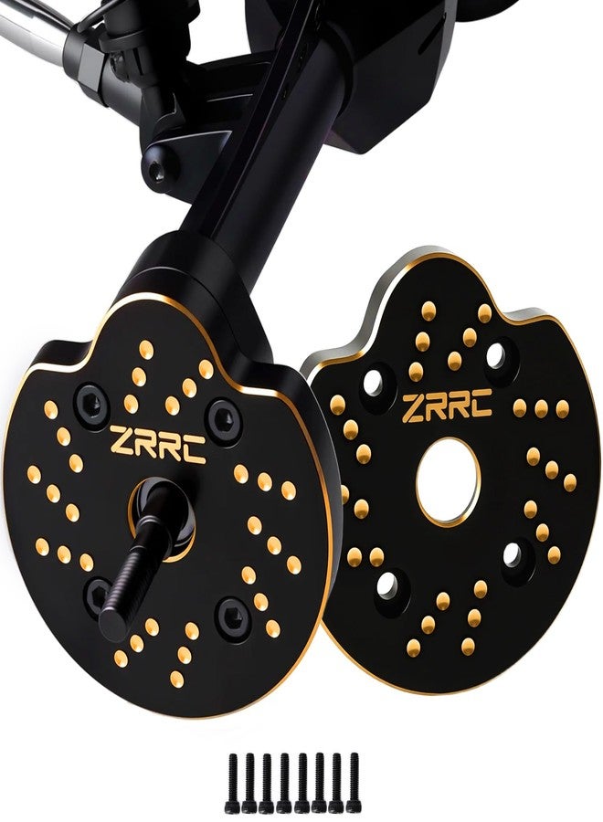 ZRRC Brass Portal Weights Covers Steering Knuckle Caps Housing Counterweight for Axial SCX10 III AXI03007 & Capra 1.9 UTB AXI03004 1/10 RC Rock Crawler Weight Hangers (Black Gold) - Image 1