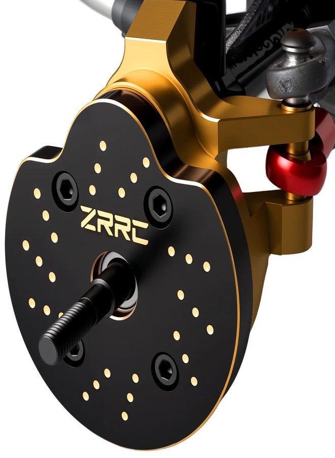 ZRRC Brass Portal Weights Covers Steering Knuckle Caps Housing Counterweight for Axial SCX10 III AXI03007 & Capra 1.9 UTB AXI03004 1/10 RC Rock Crawler Weight Hangers (Black Gold) - Image 2
