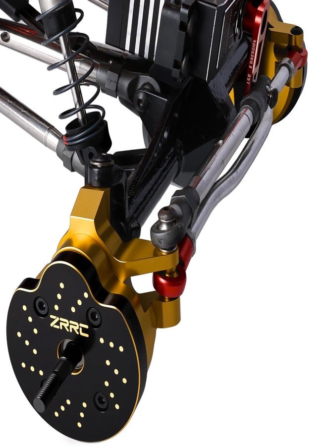 ZRRC Brass Portal Weights Covers Steering Knuckle Caps Housing Counterweight for Axial SCX10 III AXI03007 & Capra 1.9 UTB AXI03004 1/10 RC Rock Crawler Weight Hangers (Black Gold) - Image 5