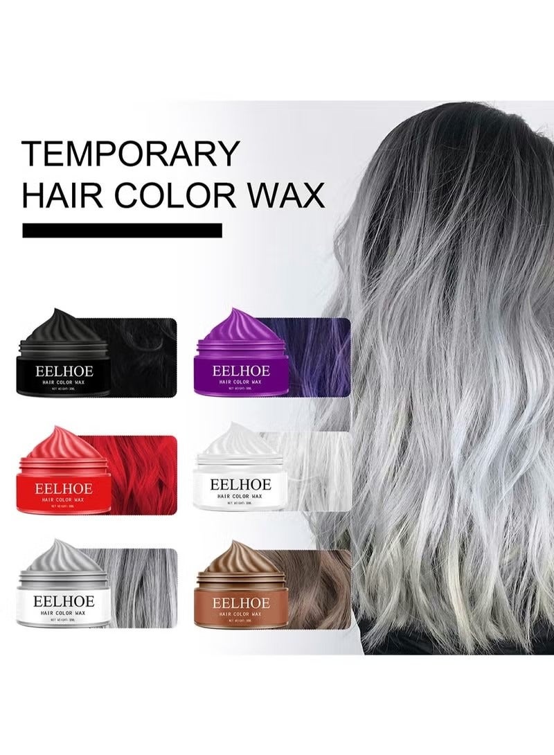 EELHOE Hair Color Wax Long Lasting Fluffy Easy to Apply Natural Temporary Hair Dye Styling Cream Washable Instant Hair Color Hairstyle DIY Wax Great for Parties Cosplay and Fashion Events 30ml - Image 4