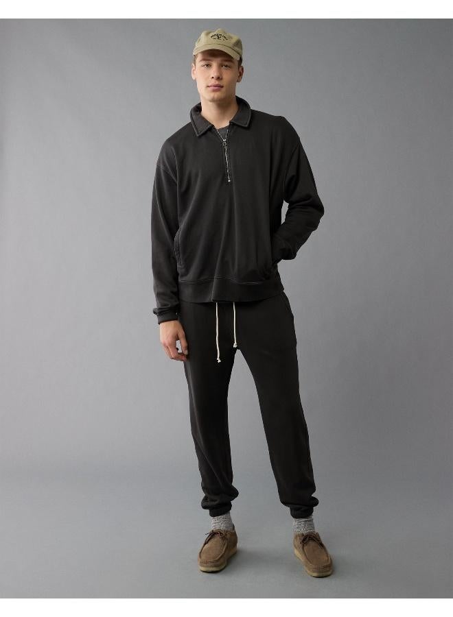 American Eagle AE Quarter-Zip Polo Collar Sweatshirt  - Image 1