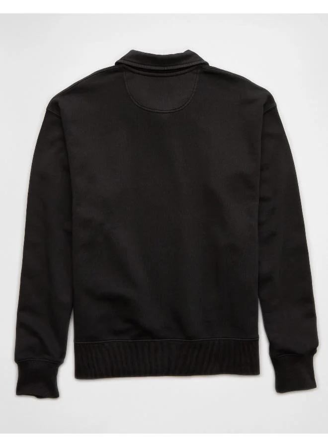 امريكان ايجل AE Quarter-Zip Polo Collar Sweatshirt