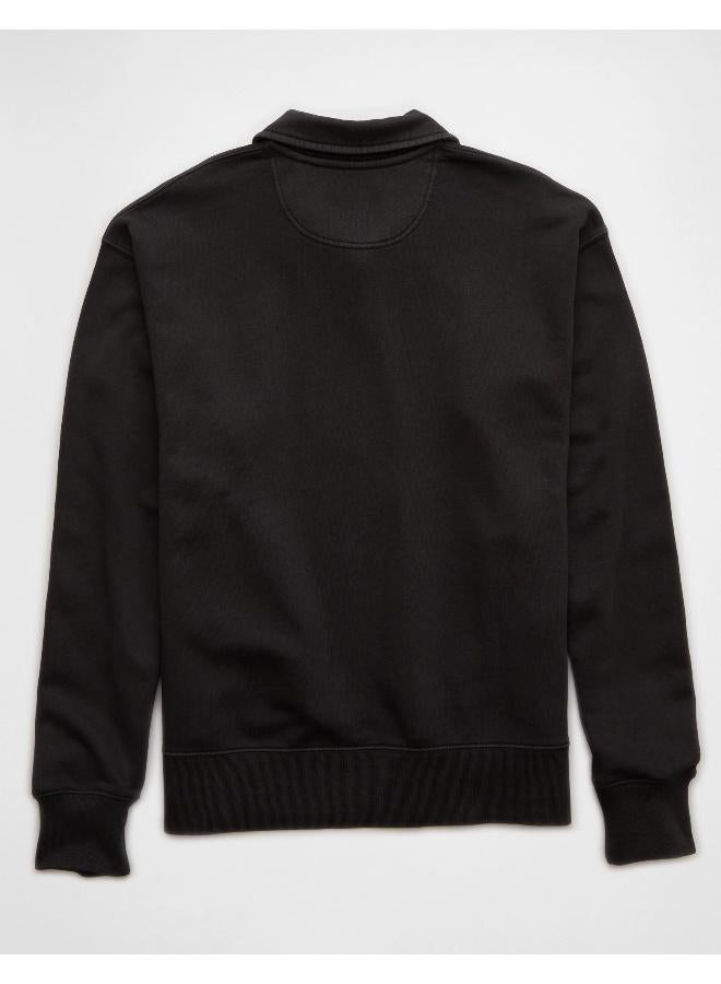 American Eagle AE Quarter-Zip Polo Collar Sweatshirt  - Image 2