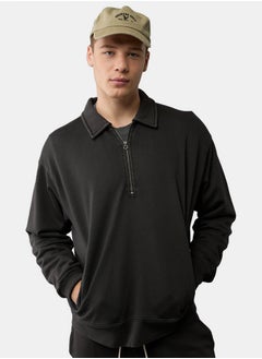 American Eagle AE Quarter-Zip Polo Collar Sweatshirt  - Image 3