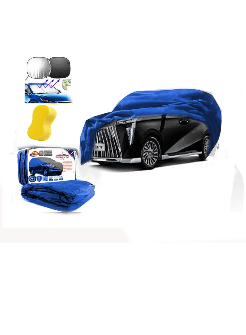 TORONTO GAC M8 Car Body Cover - Premium All-Weather & UV Protection for UAE Climate with Mirror Pockets, Driver Door Zipper, Sun Shade Sheet & Cleaning Sponge - Image 1