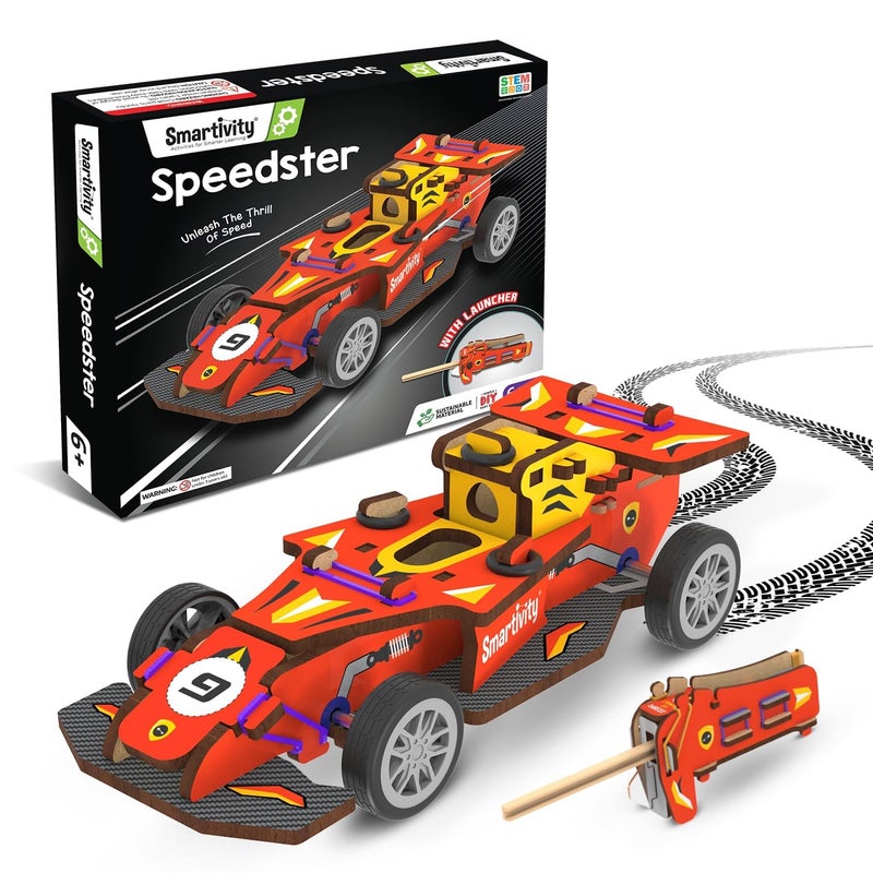 Smartivity DIY Speed CAR Toy for Kids Ages 612 Build Your Own Formula Racing Car with Launcher Birthday Gift for Boys and Girls STEM Learning Car Toys for 6789101112 Years - Image 3