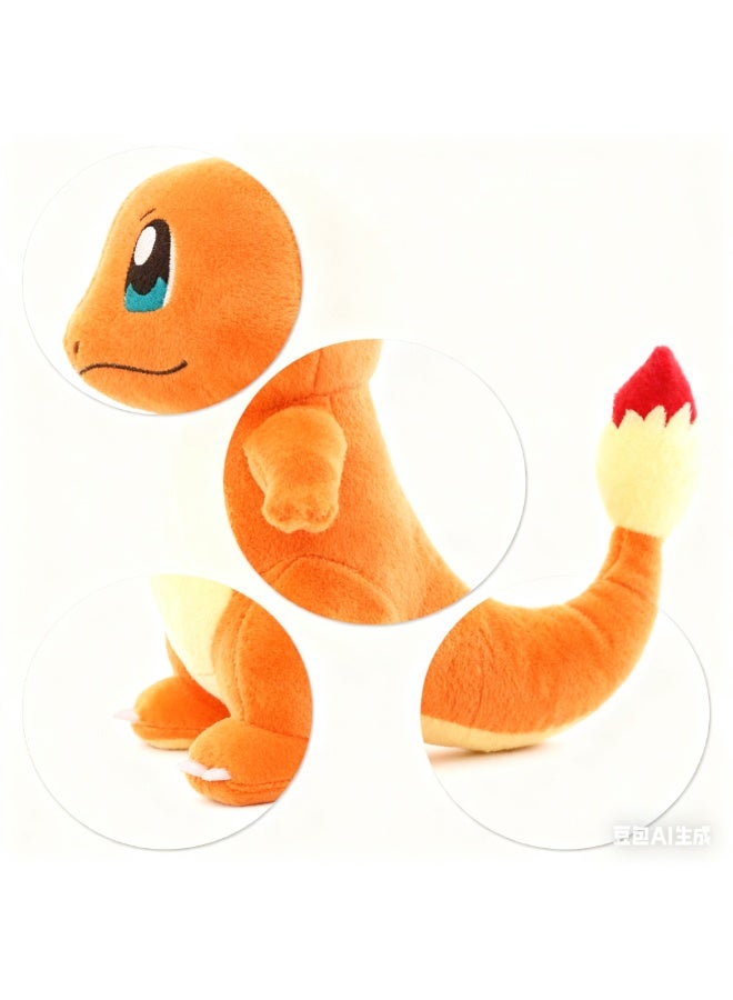 Adorably Soft Fire Dragon Cartoon Toy Plush Toy - A Delightful Plush Doll, Ideal Birthday Gift, Decor for Bedroom, Living Room, Desk, and Office Stress - reliever 20cm - Image 2