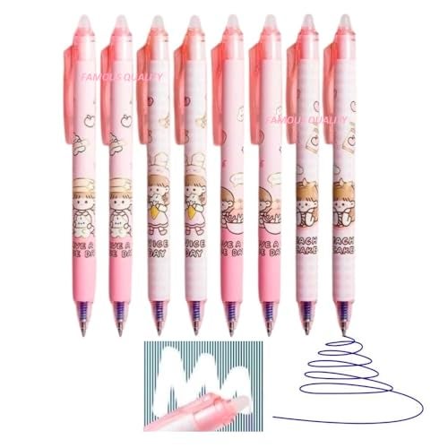 FAMOUS QUALITY Erasable Gel Pens – 12 Pcs of Gel Pen with Magic Eraser, Kawaii Gel Pens, Lightweight Gel Pen with Comfortable Grip, Stationery for School & Office – Blue Ink - Image 1