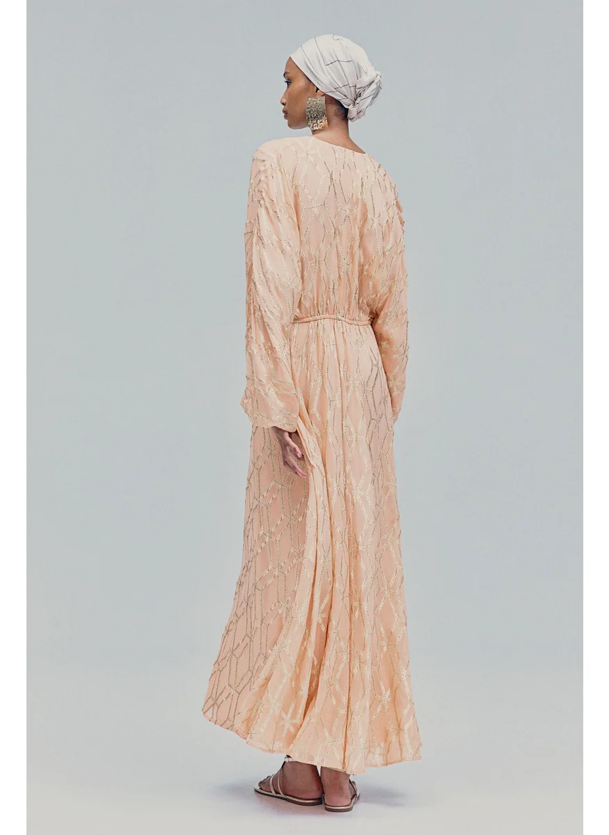 H&M Jacquard-Weave Kaftan Dress