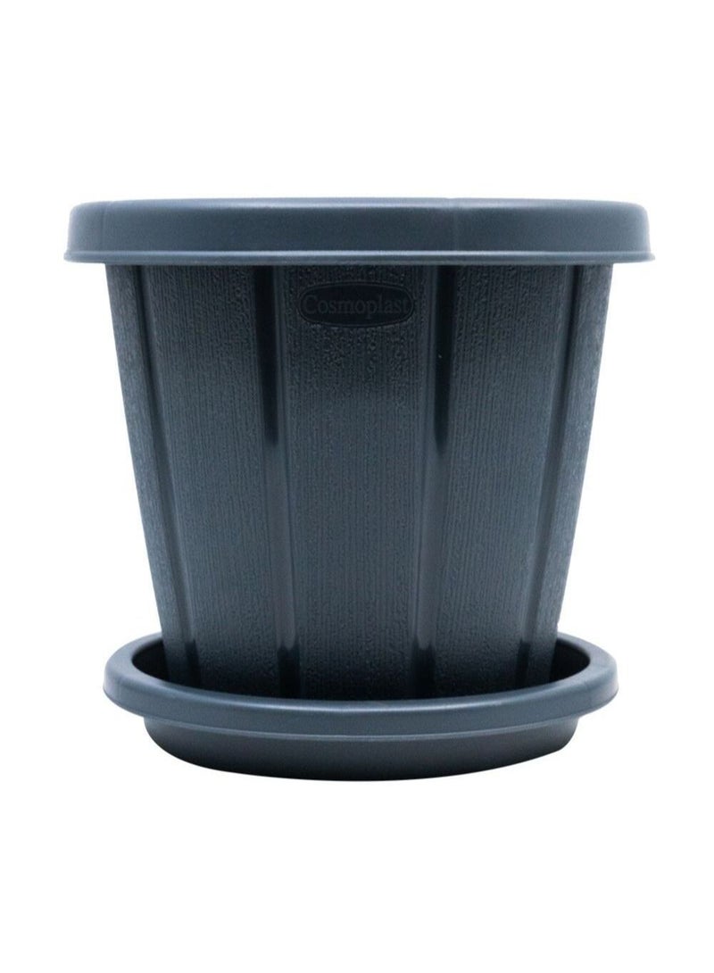 Cosmoplast وعاء كوزموبلاست - صينية خشبية سوداء مقاس 8 بوصات - Image 1