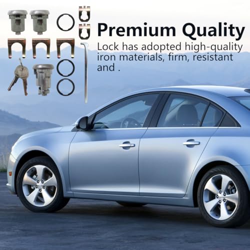Vicue Upgraded Doors/Trunk Lock Key Cylinder w/Keys Set Fit for CHEVROLET CAPRICE & IMPALA 1967-1970, 1977-1996 (NO STATION WAGON MODELS),Replaces for 608307, 605533, 607868, 608170 by Vicue - Image 4