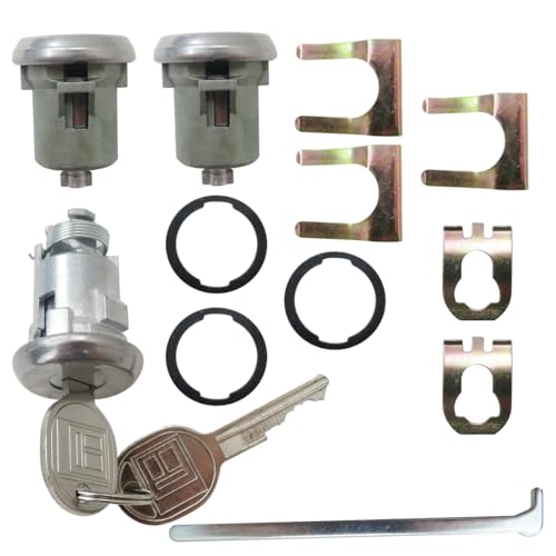 Vicue Upgraded Doors/Trunk Lock Key Cylinder w/Keys Set Fit for CHEVROLET CAPRICE & IMPALA 1967-1970, 1977-1996 (NO STATION WAGON MODELS),Replaces for 608307, 605533, 607868, 608170 by Vicue - Image 1
