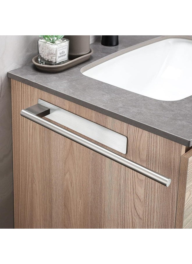 WAOKN Brushed Stainless Steel Single Rod Towel Rack, 304 Stainless Steel Single Layer Bath Towel Rack Wall Mounted Brushed Silver  - Image 2