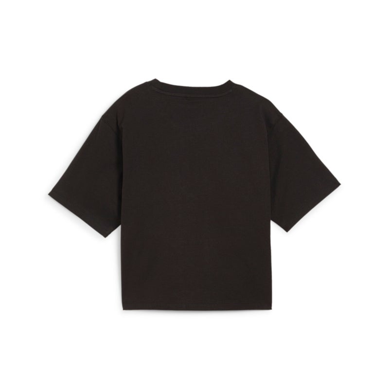 PUMA TEAM Womens Black Relaxed T-shirt - Image 5