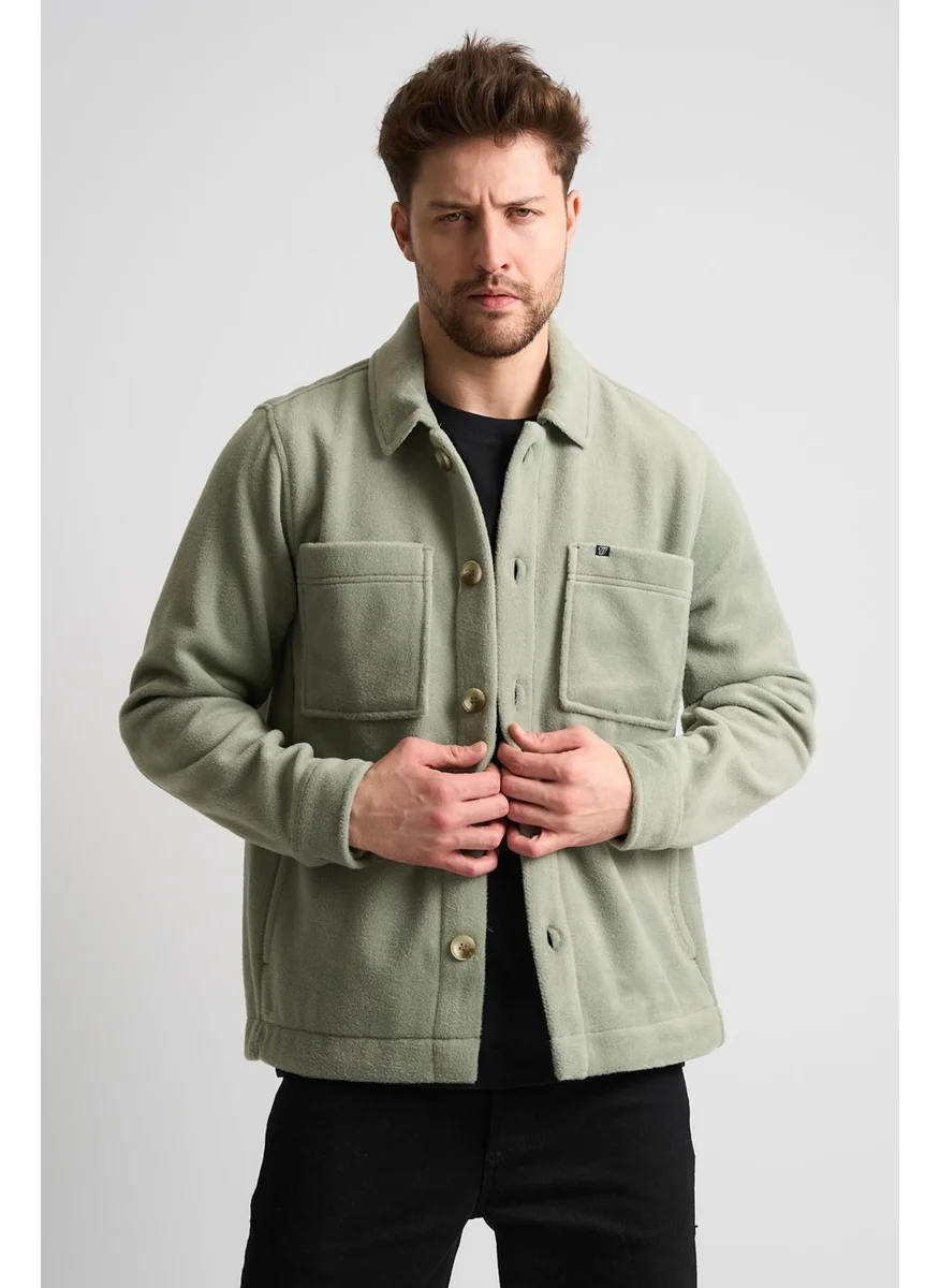 Alexander Gardi Alexandergardi Shirt Collar Buttoned Pocket Detailed Men's Jacket