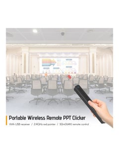 NIBEMINENT Wireless Presenter PowerPoint Clicker Flip Pen Black  - Image 3