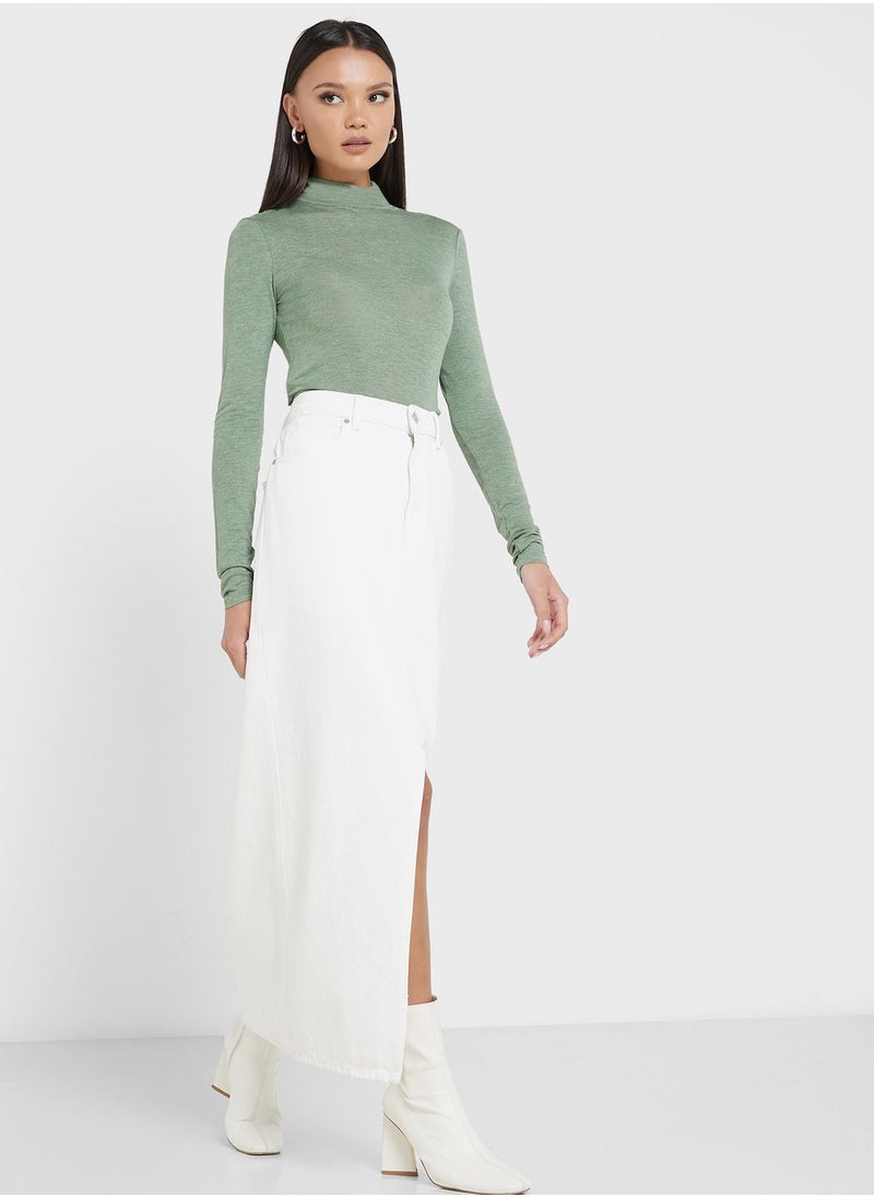 MANGO - High Neck T-Shirt - Image 1