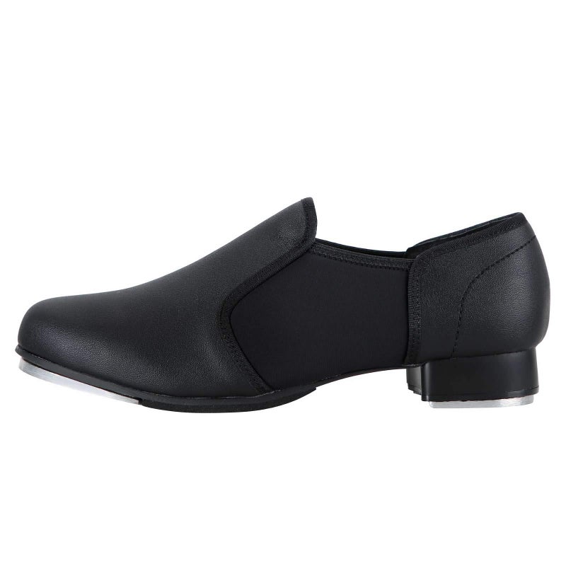 Linodes Unisex PU Leather Slip On Tap Shoe Dance Shoes for Women and Men's Dance Shoes-Black-4.5M - Image 2