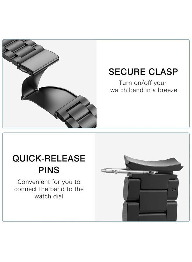 Gravity Black Stainless Steel Metal Band for Samsung Galaxy Watch ‚Äì No-Gap Design for 7FE, 6, 5, 4 (40mm, 44mm), 5 Pro (45mm), 6 Classic (43mm, 47mm), and 4 Classic (42mm, 46mm) - Image 4