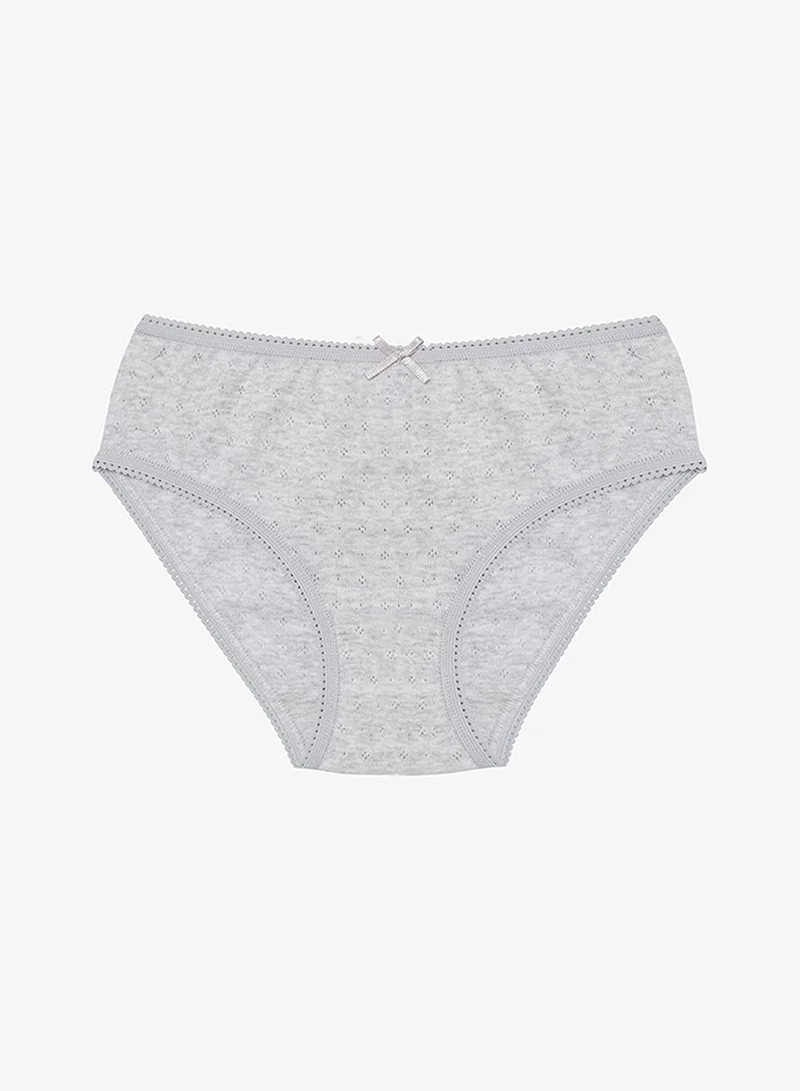 بنتي Penti Girl's Cotton Everyday Pointelle 3-pack Brief - Mix