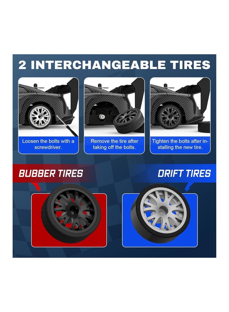 Anmi 1:20 Scale Drift Rc Car Kids Toy(Black) - Image 3