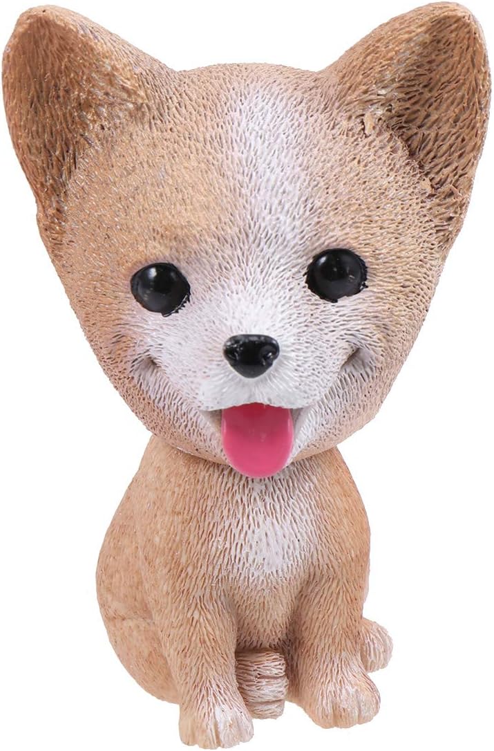 comfrt Car Shaking Dog Adornments Car Bobbleheads Shake Head Toy Cute Resin Craftwork Baking Cake Decorations for Home Car Corgi Style Party Favor - Image 1