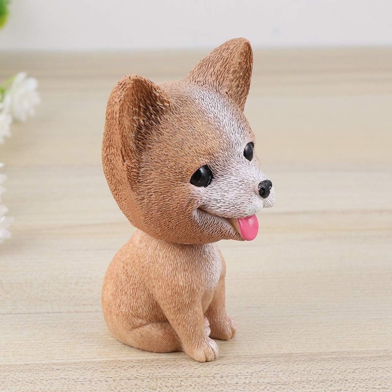 comfrt Car Shaking Dog Adornments Car Bobbleheads Shake Head Toy Cute Resin Craftwork Baking Cake Decorations for Home Car Corgi Style Party Favor - Image 5