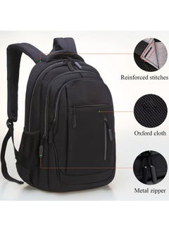 Qiccijoo Qiccijoo Laptop Backpack for Men & Women Business Travel Backpack  College School Computer Backpack Fits 15.6 Inch Laptop Notebook(Black)  - Image 3
