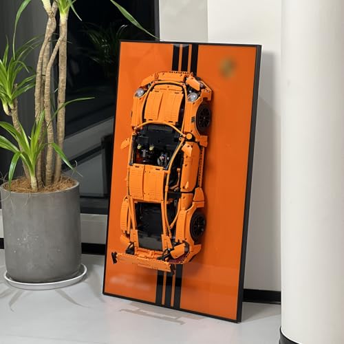 iLuane Display Wallboard for 42056 Building Kit Adult Collectibles Wall Mount Home or Office Dcor Pinstriped No Car Included - Image 1