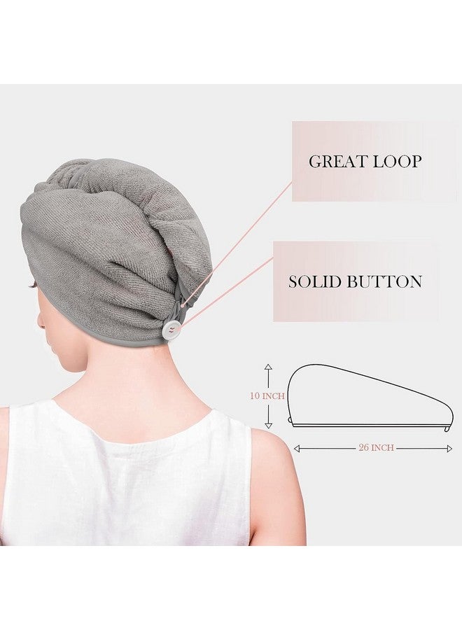MAXOSHINE Microfiber Bath Towel/Hair Wrap Combo-Soft Super Absorbent Towels for Bath with Hook-Quick Dry Towel for Women and Men (1 Bath Towel +1 Hair Wrap Combo-Grey) - Image 3