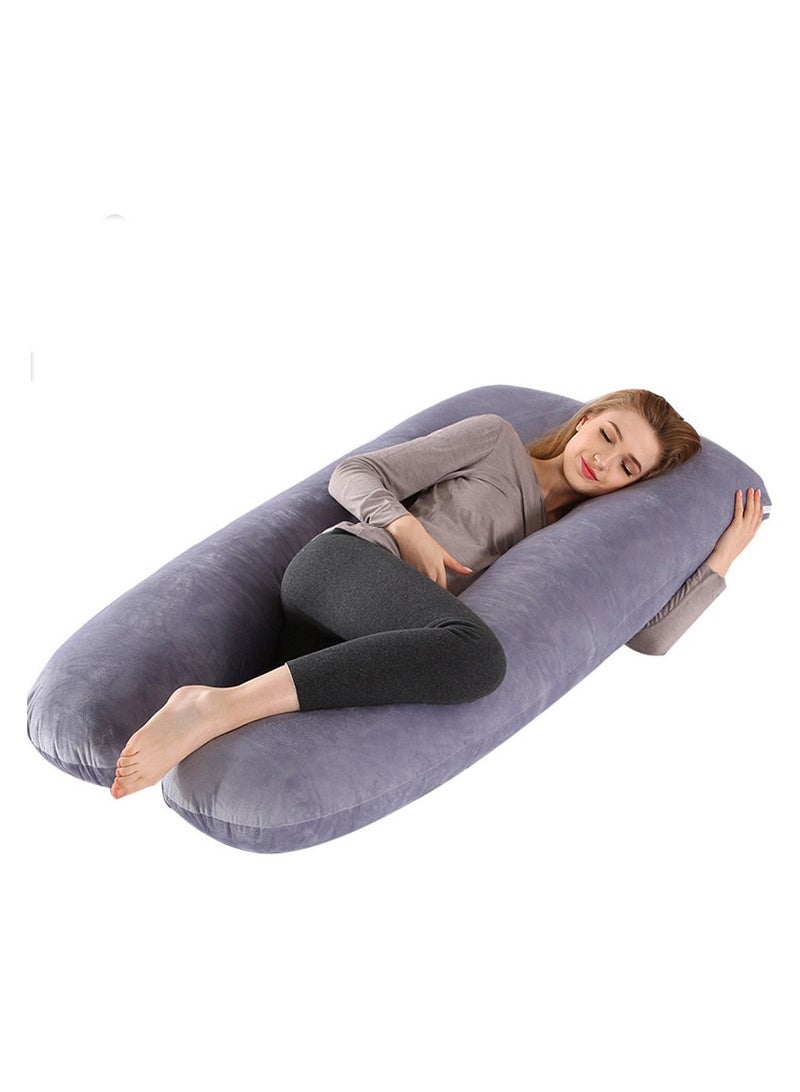 U-Shaped Maternity Pillow, Comfortable and Breathable Pregnant Pillow, Support for Abdomen, Legs - Image 1