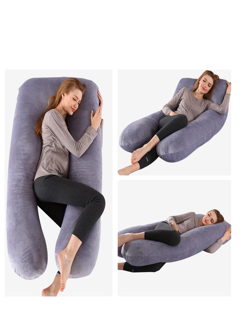 U-Shaped Maternity Pillow, Comfortable and Breathable Pregnant Pillow, Support for Abdomen, Legs - Image 2