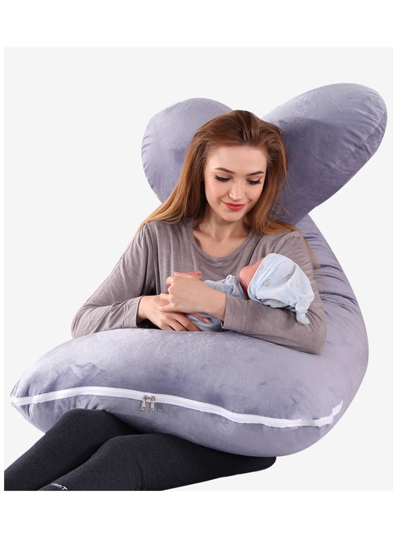 U-Shaped Maternity Pillow, Comfortable and Breathable Pregnant Pillow, Support for Abdomen, Legs - Image 4