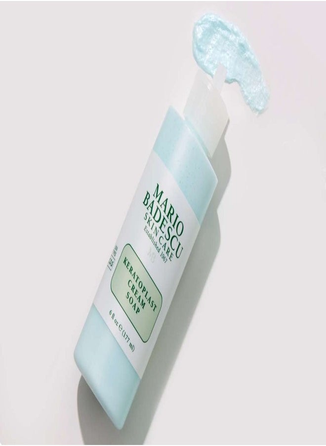 MARIO BADESCU - Mario Badescu Keratoplast Cream Soap with Glycerin - Gentle, Oil-Free and Non-Drying Exfoliating Face Wash for Women and Men - Creamy BHA Exfoliant Facial Cleanser and Makeup Remover 472ml - Image 1
