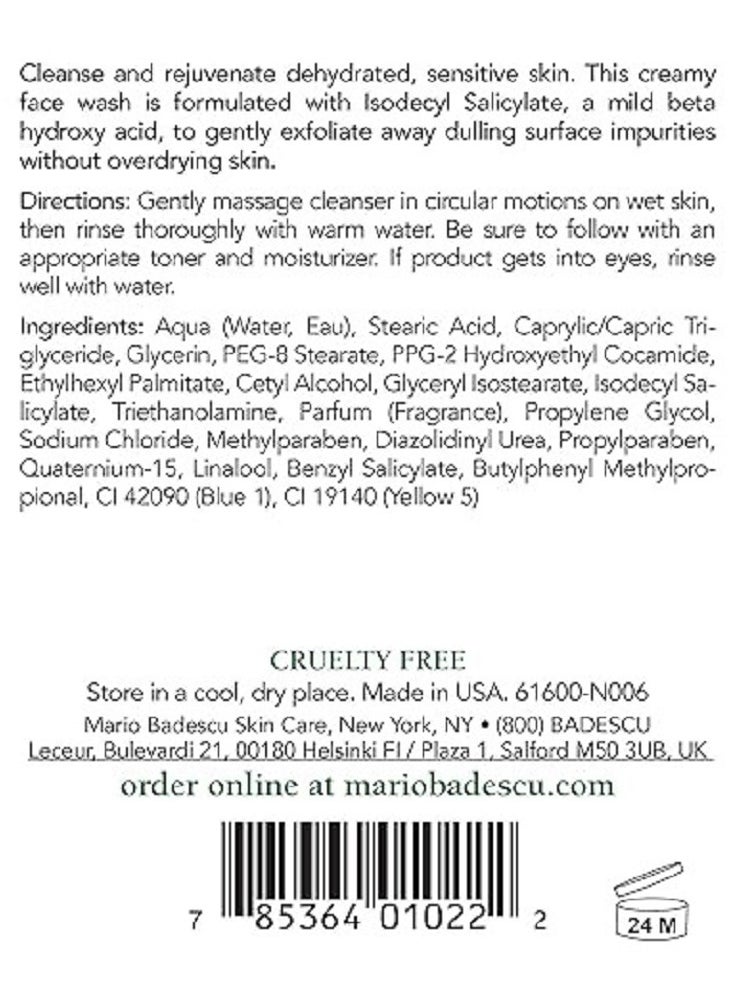 MARIO BADESCU - Mario Badescu Keratoplast Cream Soap with Glycerin - Gentle, Oil-Free and Non-Drying Exfoliating Face Wash for Women and Men - Creamy BHA Exfoliant Facial Cleanser and Makeup Remover 472ml - Image 1