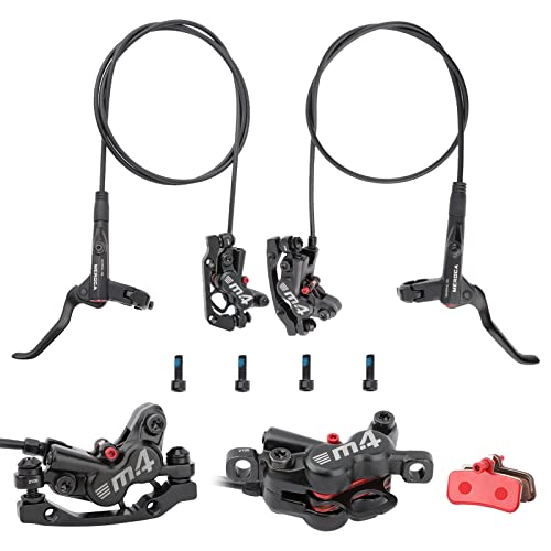 MEROCA M4 4Piston Mountain Bike Hydraulic Disc Brakes Oil Brake Bike Brakes Ebike Hydraulic Brakes Bike Disc Brake Left Back Right Front